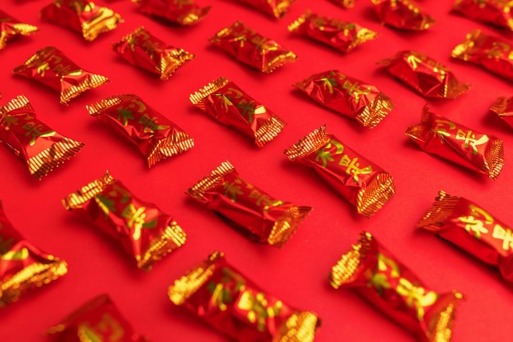 green and red candy wrapper