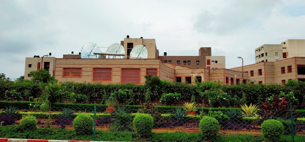 brown concrete building near green trees during daytime