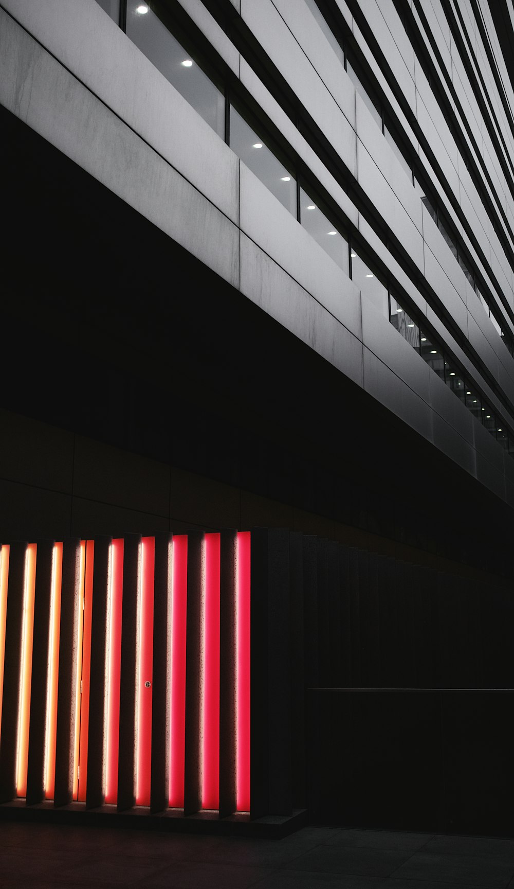 red and white light on tunnel