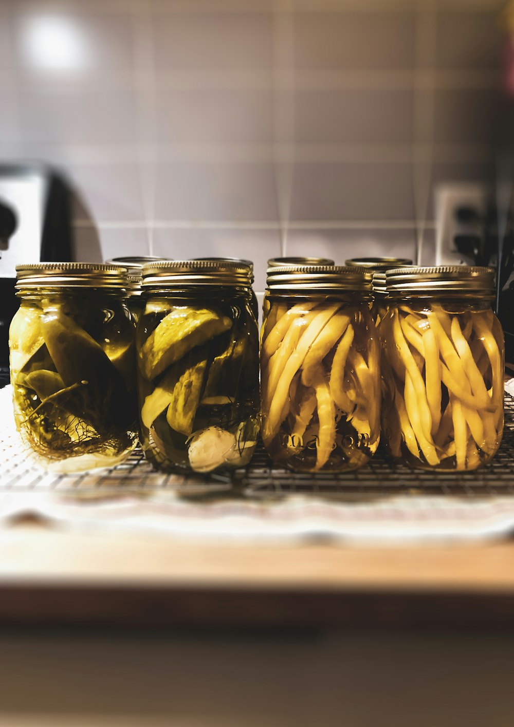 clear glass jar with yellow banana fruits