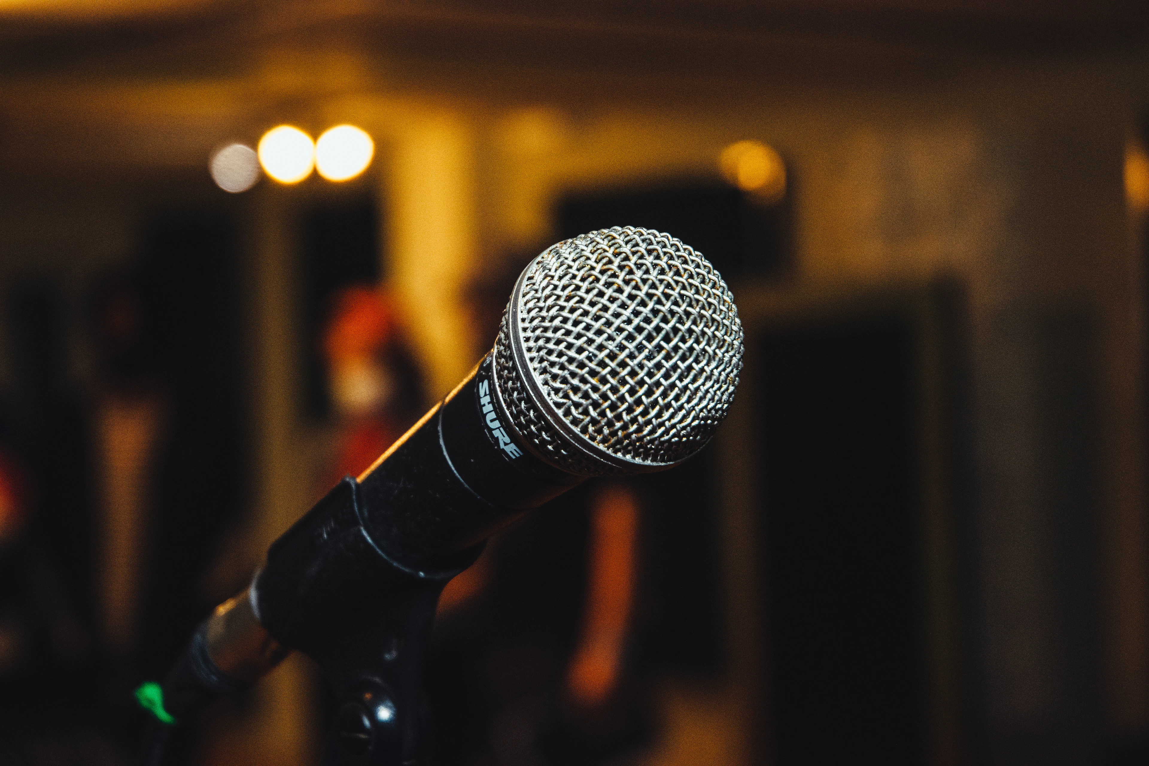 A microphone ready for a public talk in Cape Town
