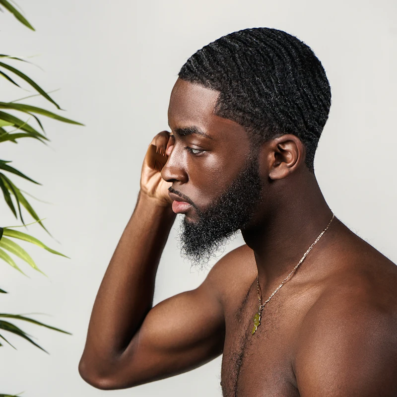 Black man with smooth, healthy skin