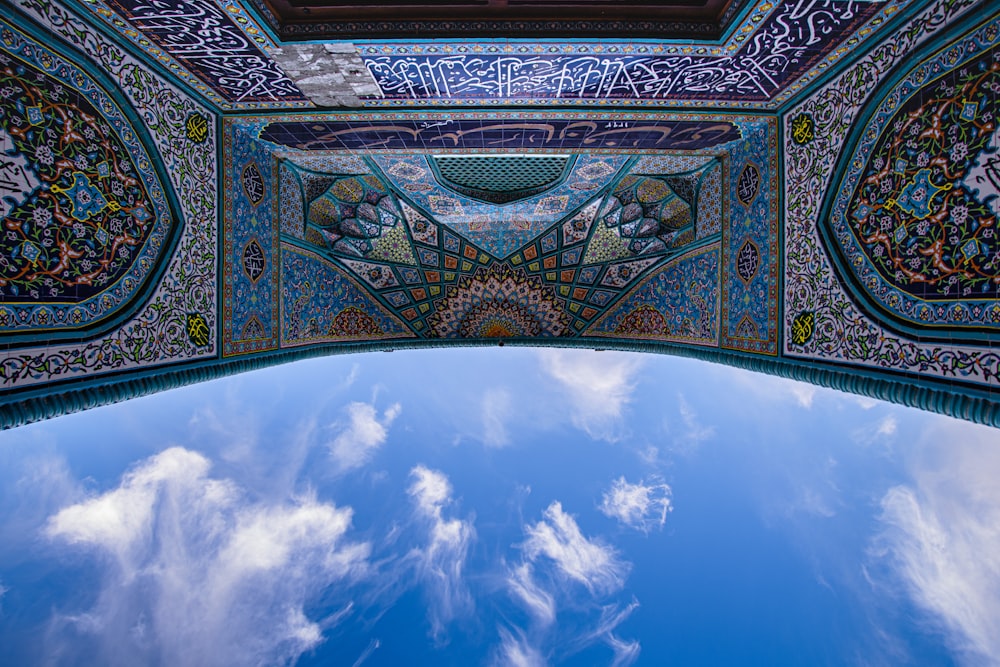 blue and white clouds over blue sky