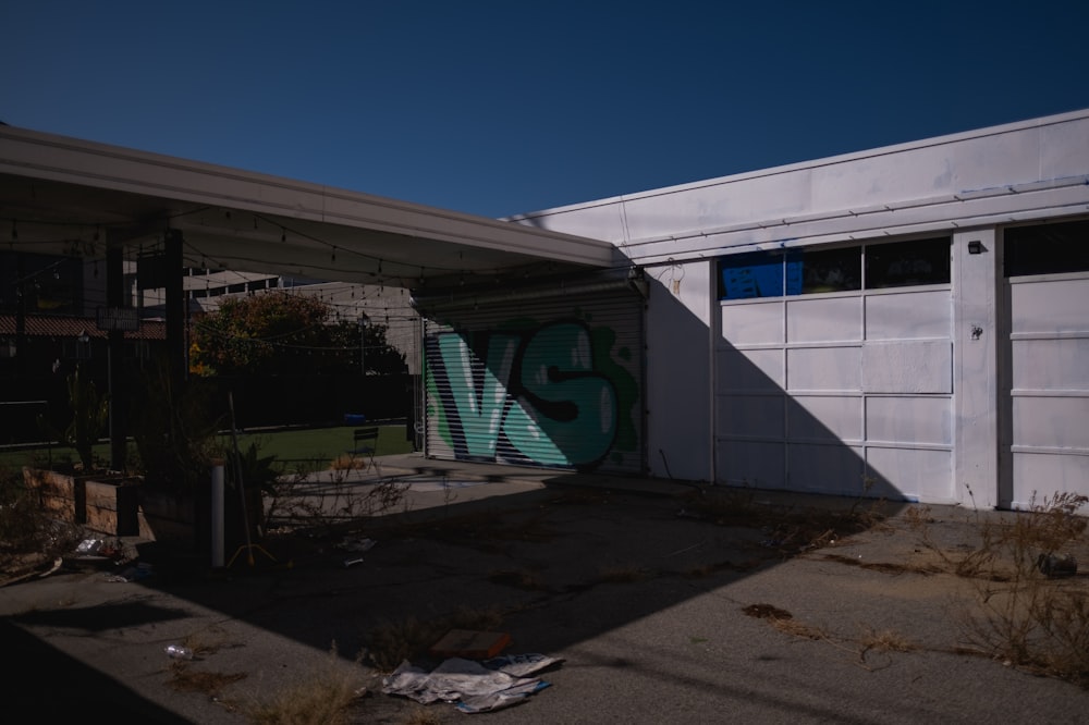 white and blue concrete building