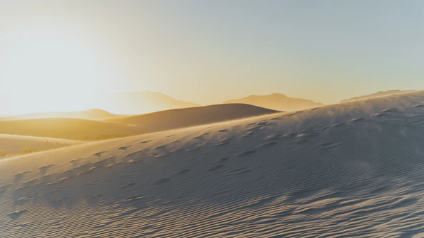 A serene sunrise over the golden dunes of Rajasthan, with a lone traveler admiring the vast landscape.