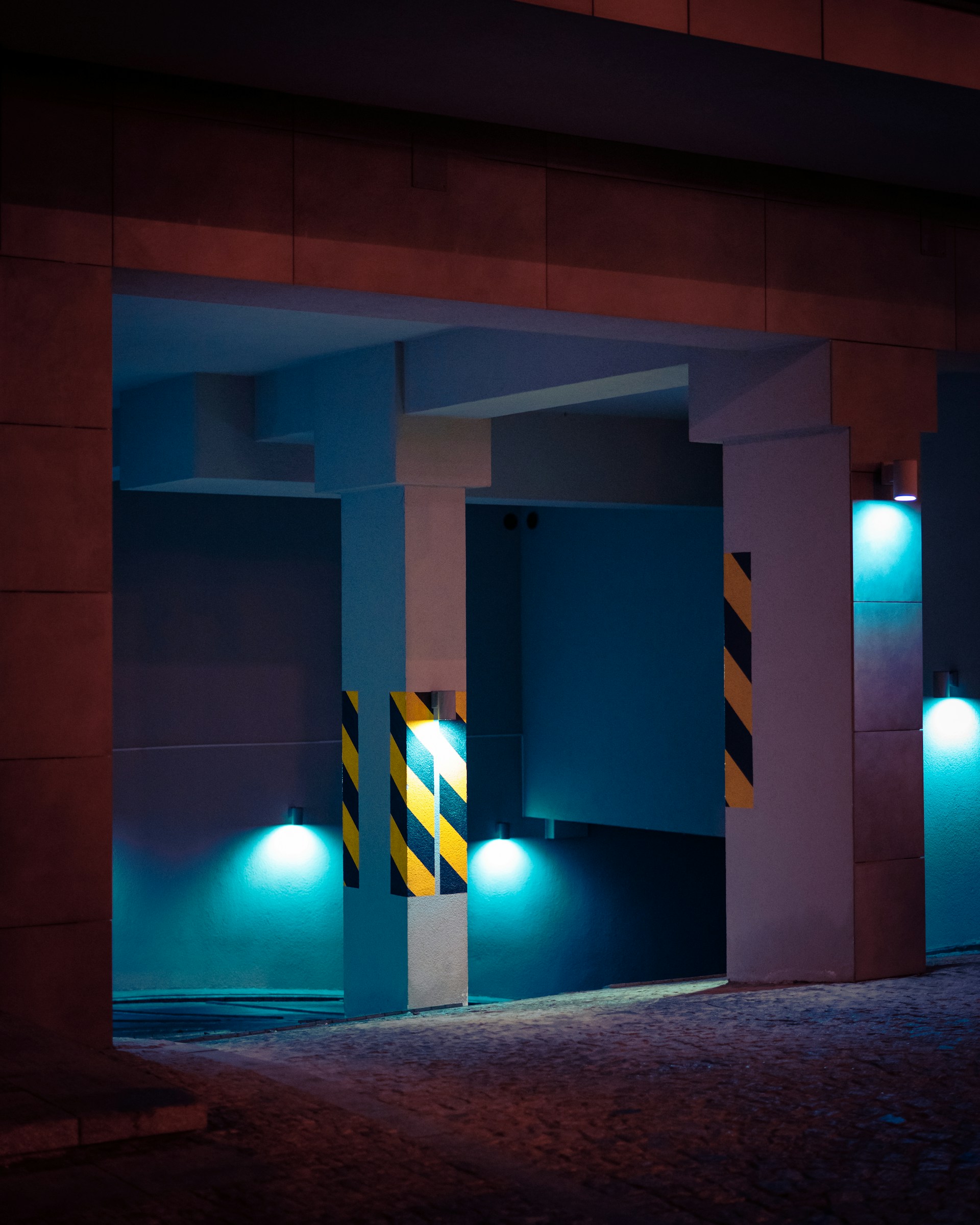 red and white concrete building