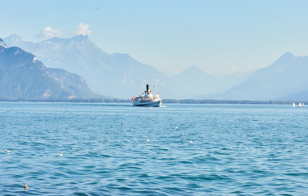 white and black boat on sea during daytime