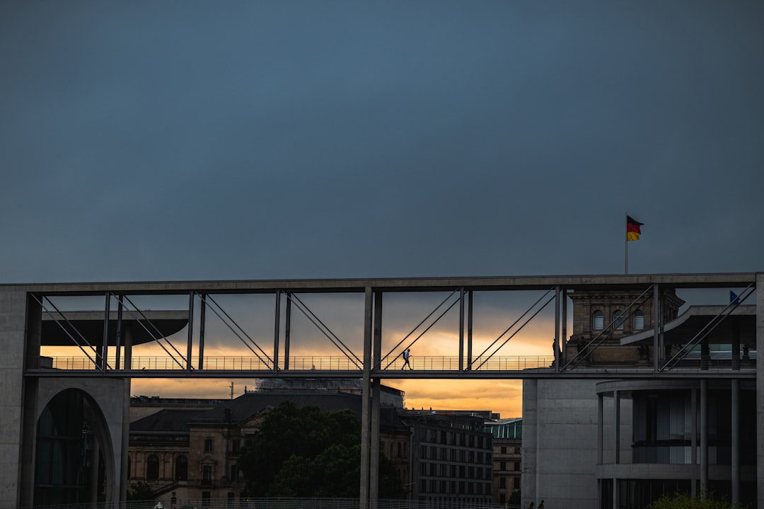 gray bridge under gray sky