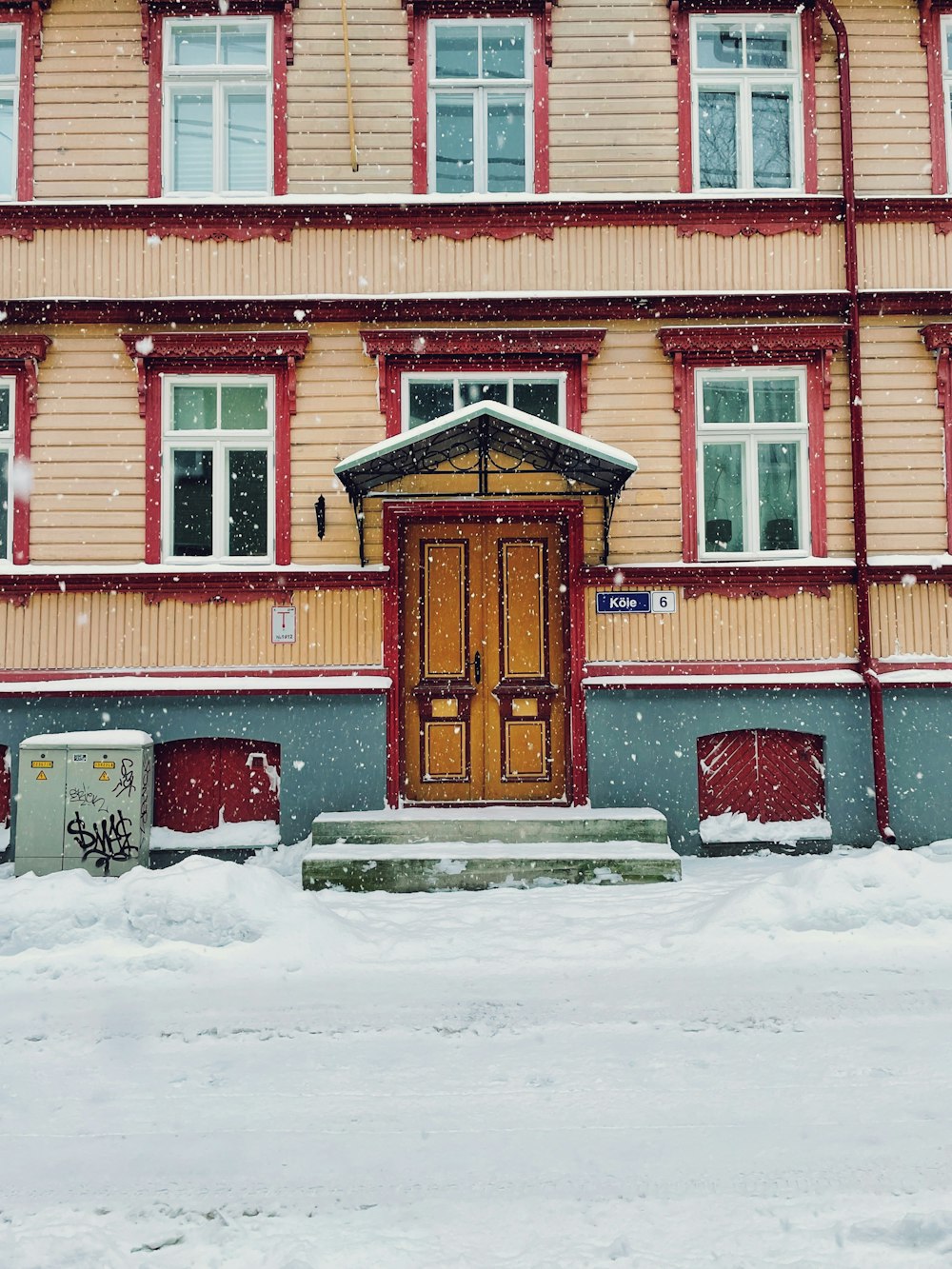 red and white concrete house during daytime