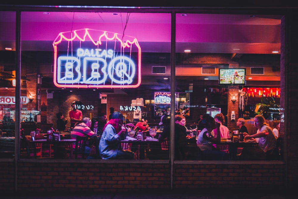 purple and white love neon light signage