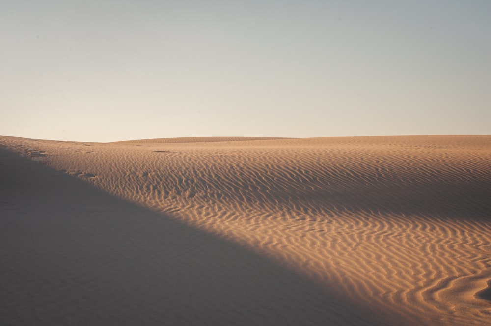 brown sand under gray sky