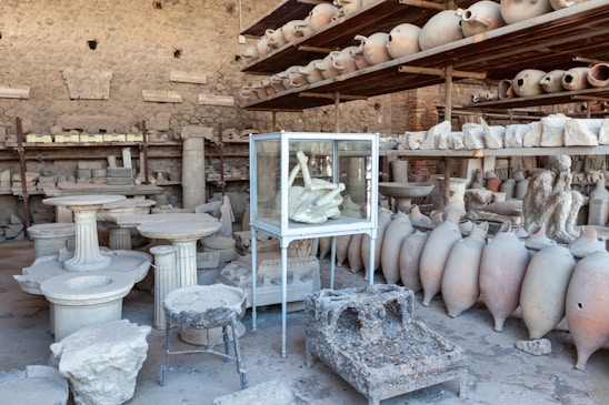 Portrait of Dr. A.K. Prasad surrounded by ancient artifacts and archaeological maps.