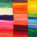pink green blue and yellow textile