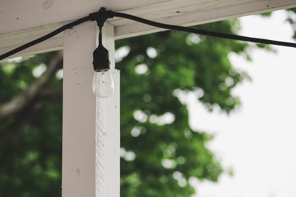 white string light during daytime