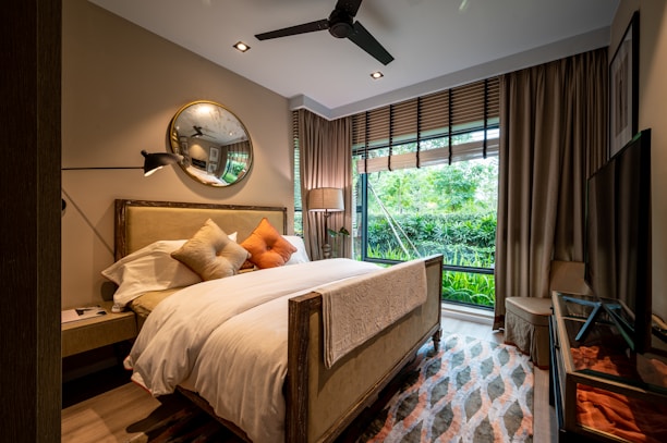 white bed with white bed linen