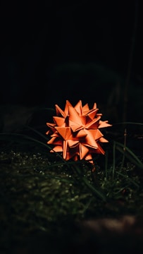 A sleek 3D printed geometric model in natural earth tones sitting on a moss-lined surface.
