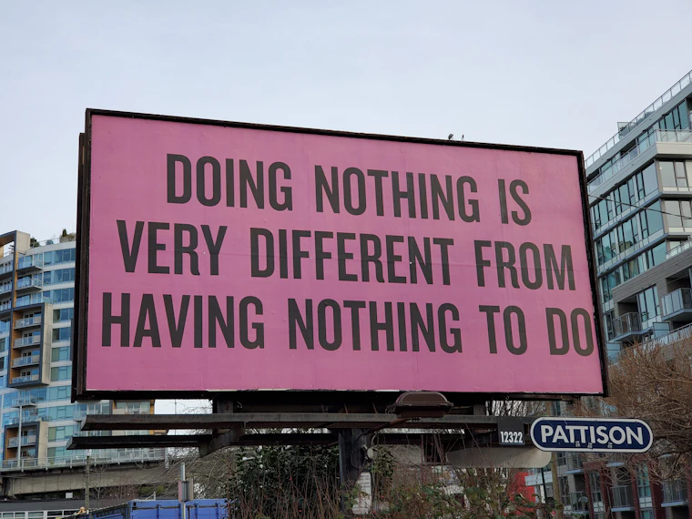 Outdoor advertising design in place