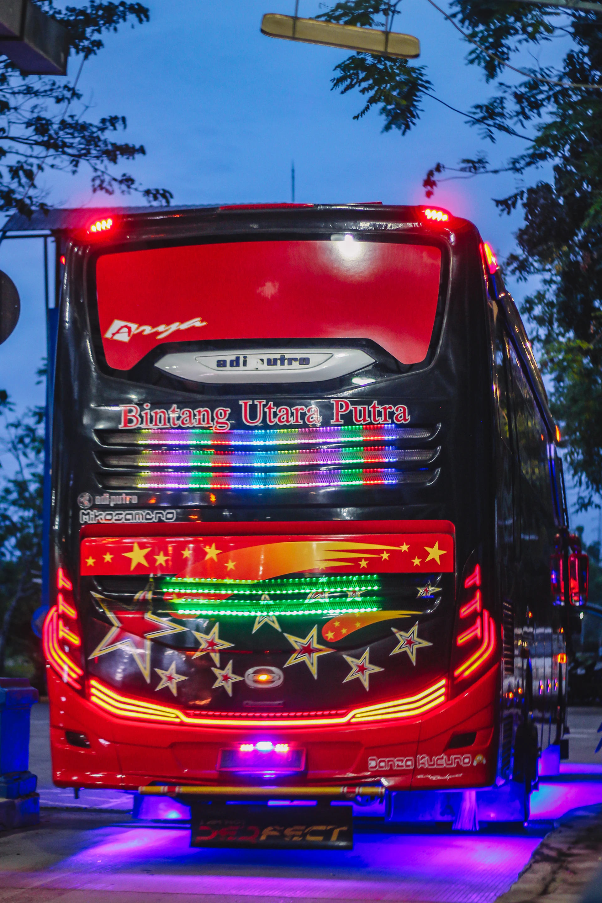 A dynamic map interface showcasing live bus tracking updates, with moving vehicle icons and notification bubbles for parents.