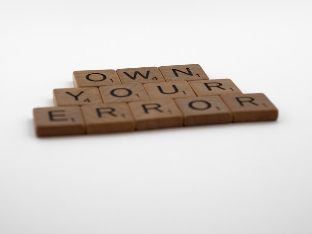 brown wooden blocks on white surface