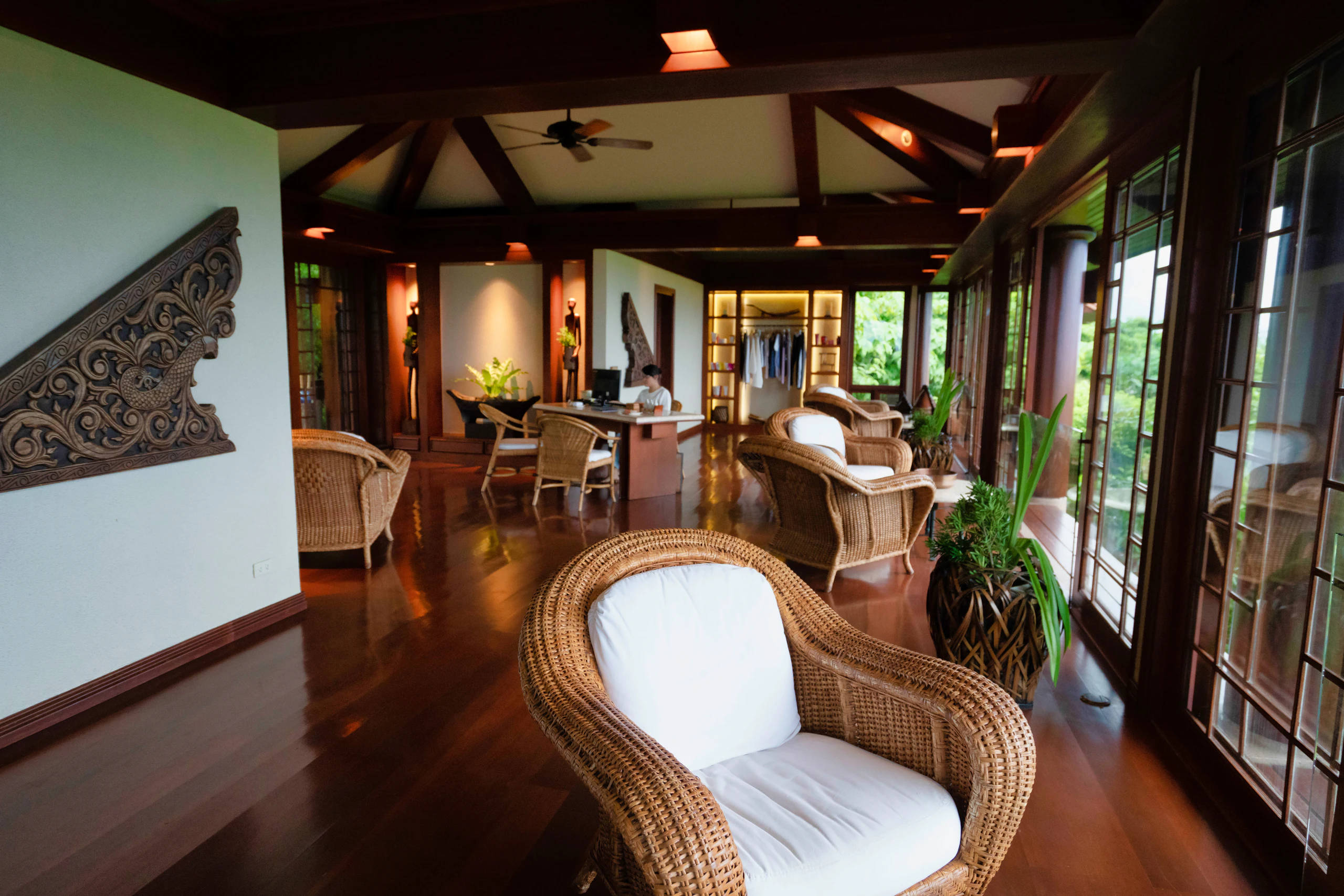 An overwater villa above a calm lagoon in northern Palawan
