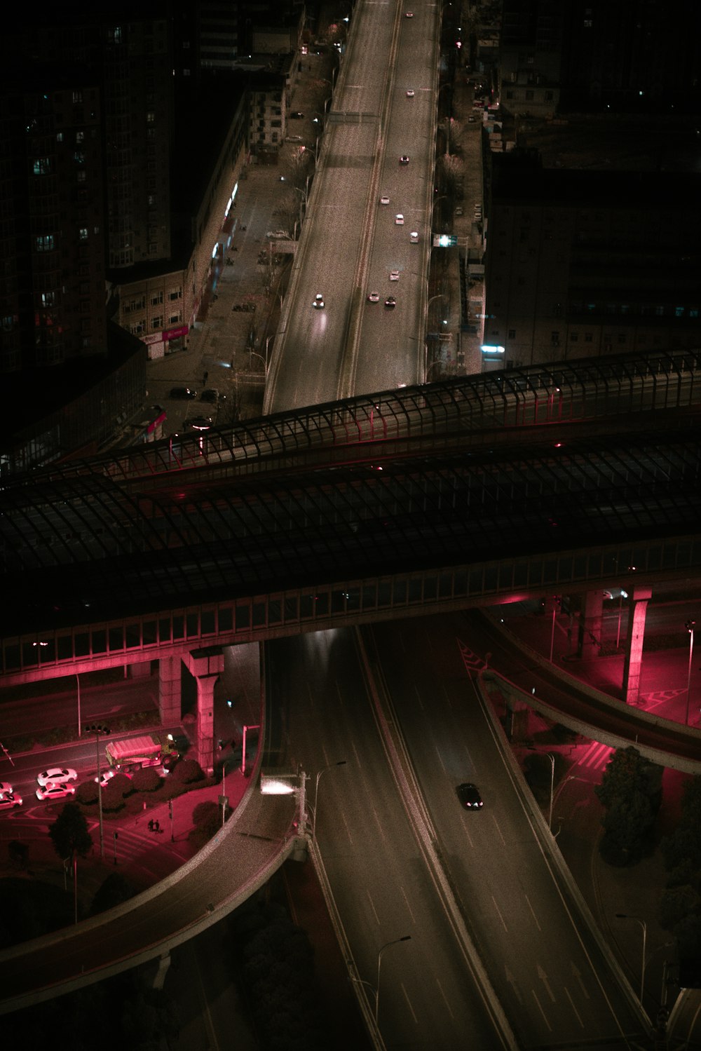 cars on road during night time