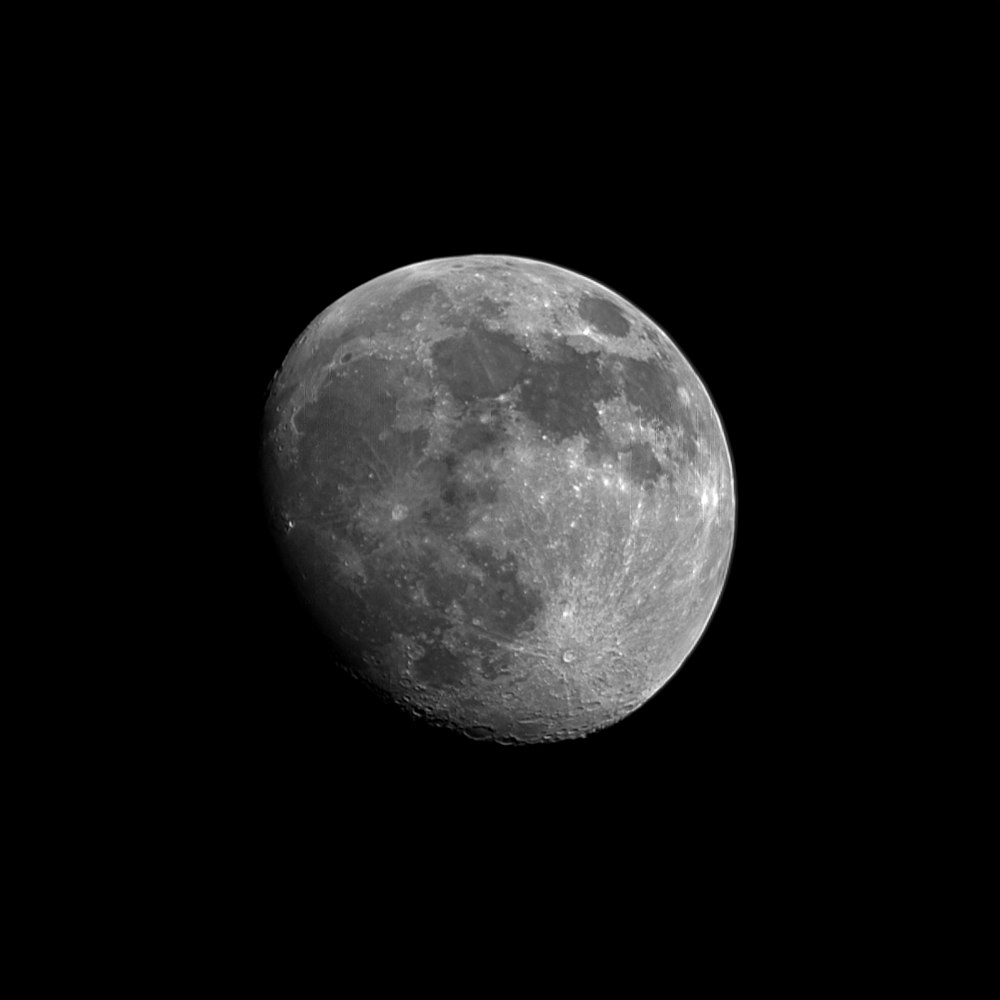 grayscale photo of full moon