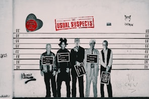 Portrait-style placeholder images representing the 10 accused individuals