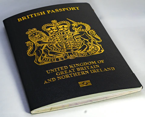 Family visa documents on a table