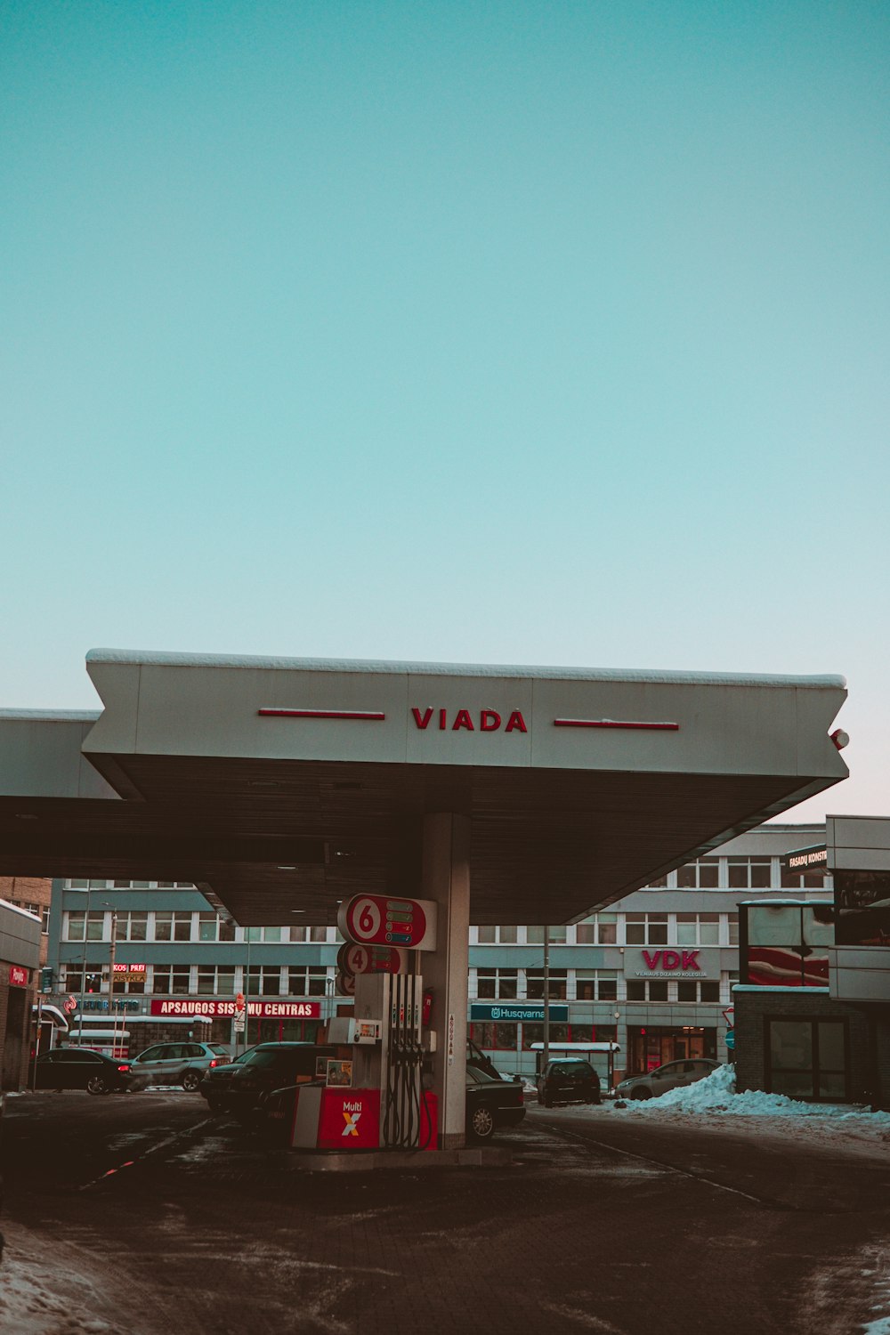 white and red concrete building