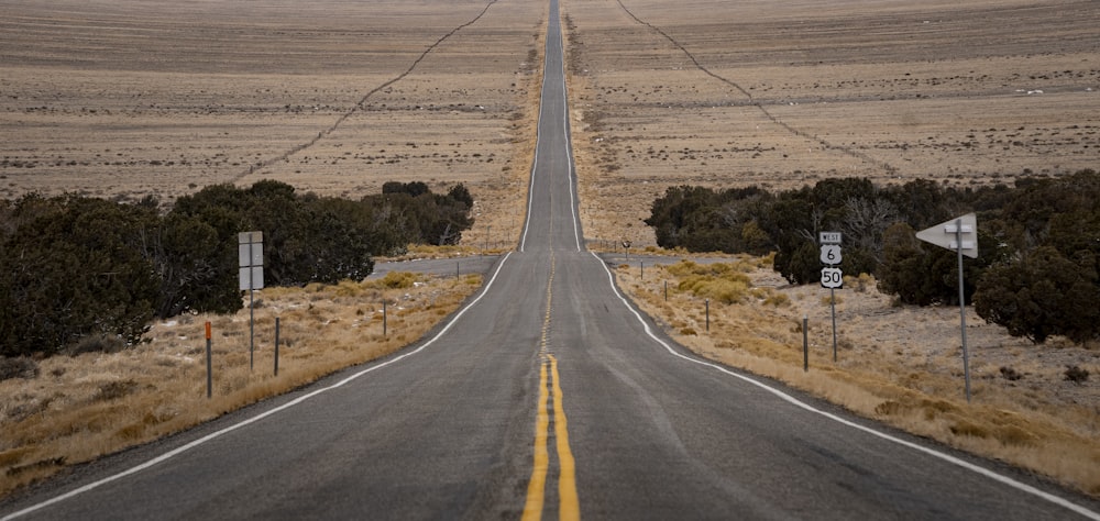 gray concrete road between green grass field during daytime