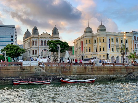 The waterfront of Recife Antigo and its boats — Recife and Olinda, Brazil