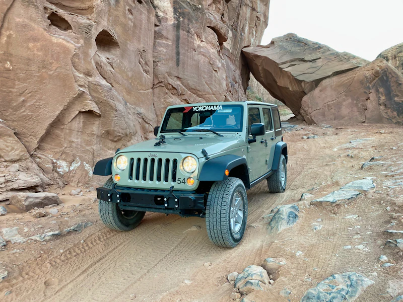 Jeep Wrangler on the trail