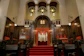 brown wooden chairs inside church