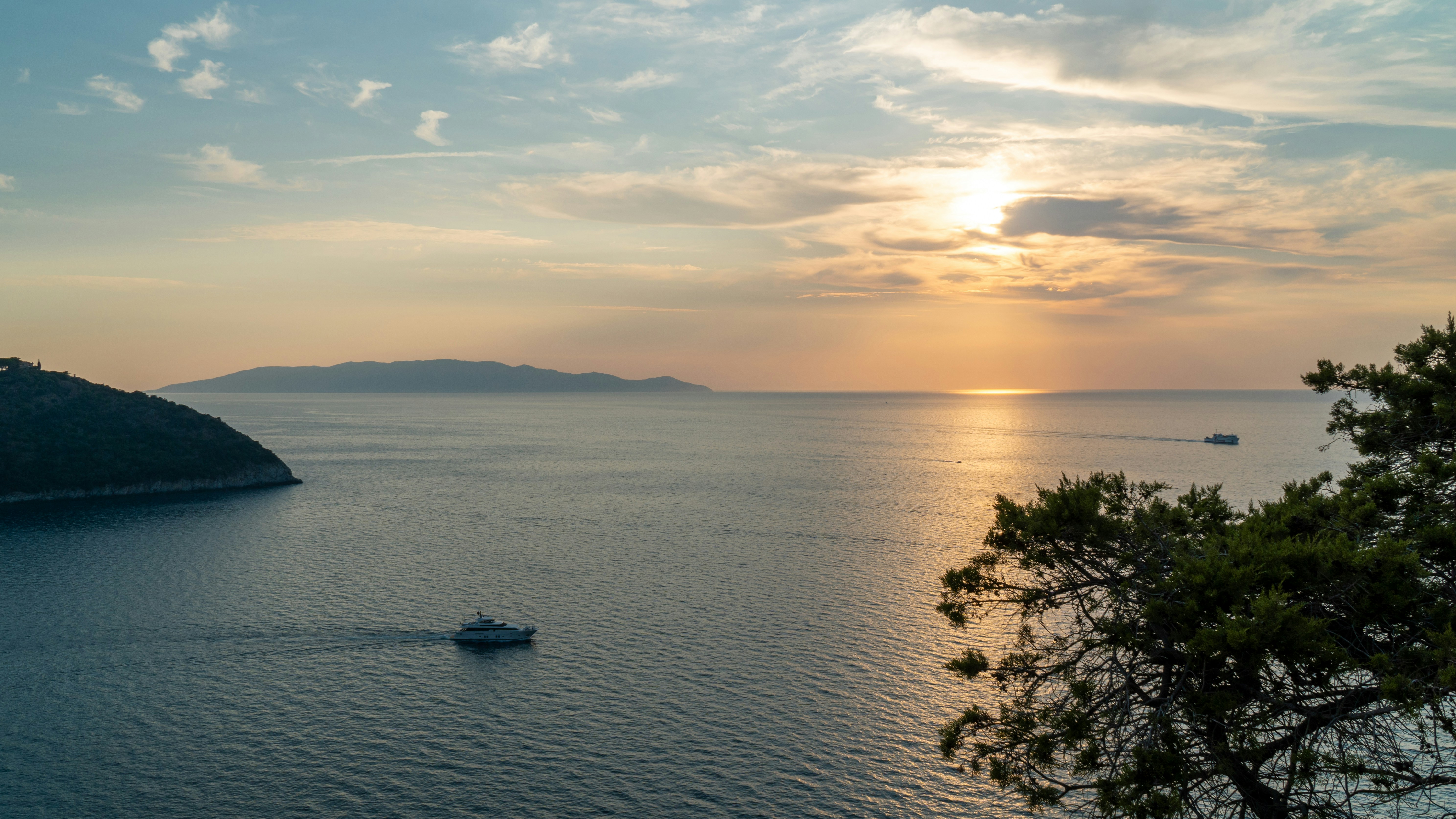 A beautiful landscape in Argentario with sunset
