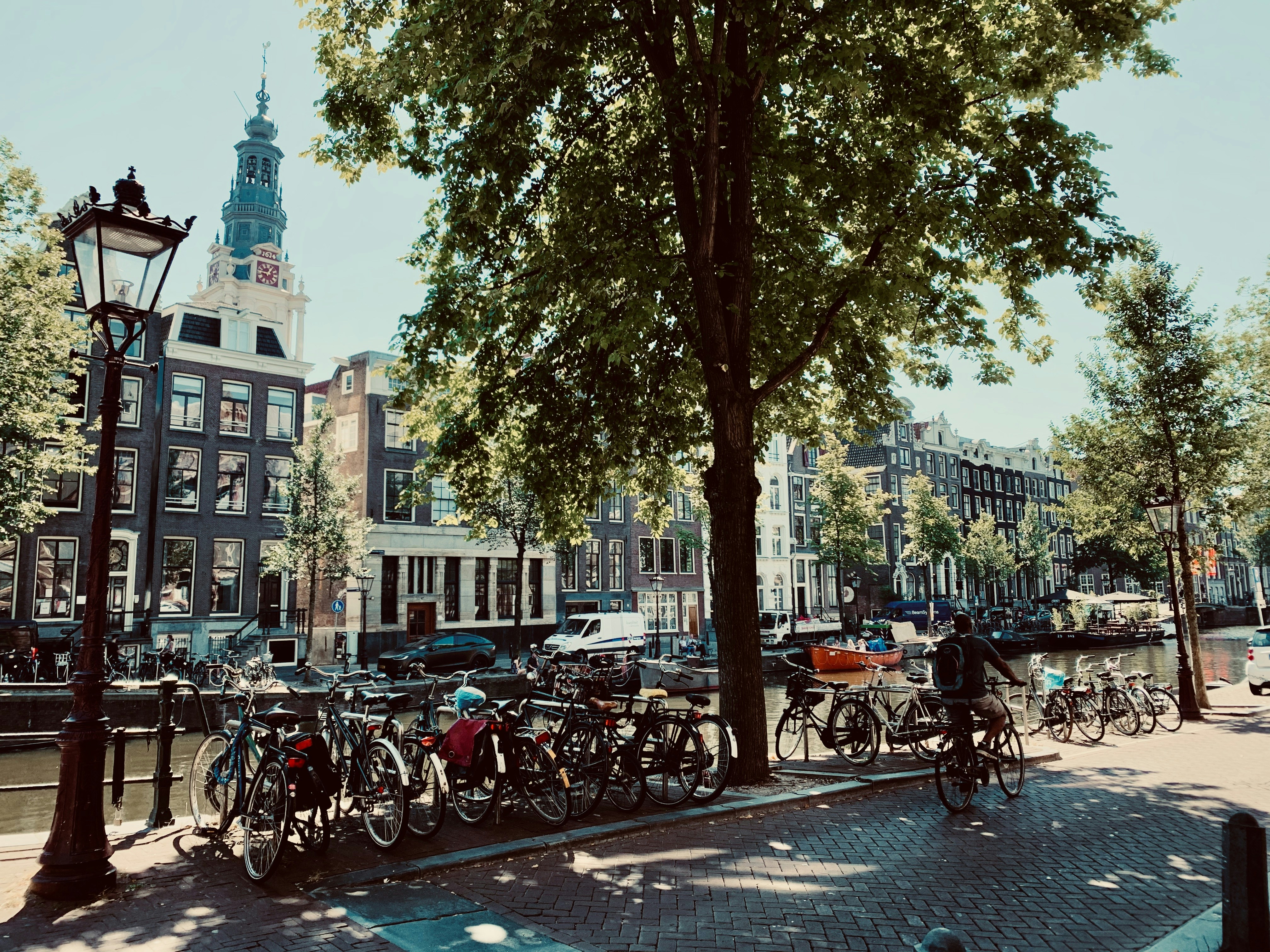 people riding bicycles on road near buildings during daytime, 