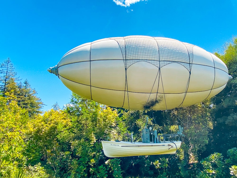 white and gray round balloon