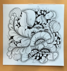 A stunning floral acrylic artwork with intricate details.