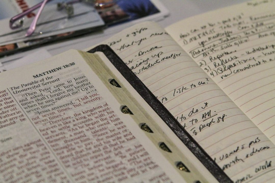 text, Studying the Bible. What blessings it brings the soul.