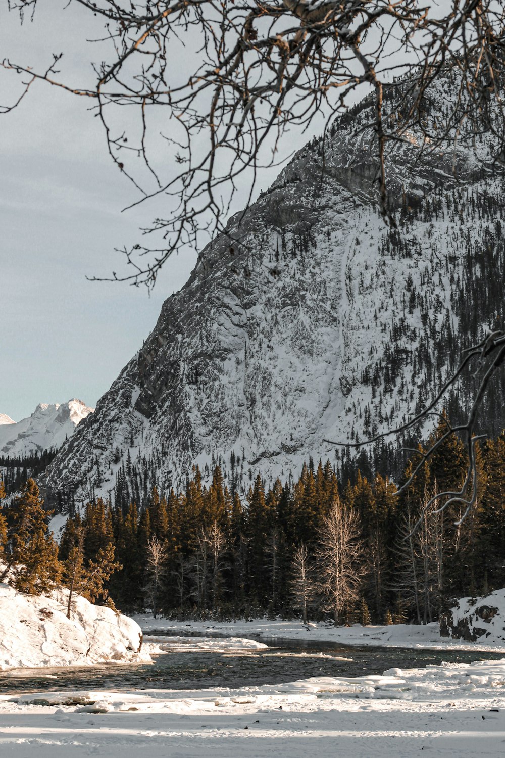 snow covered mountain during daytime