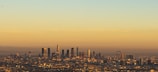 A panoramic view of the skyline during sunset.