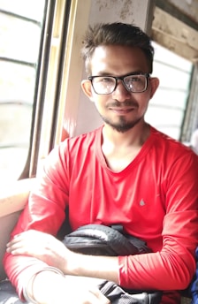 A happy traveler enjoying their journey.