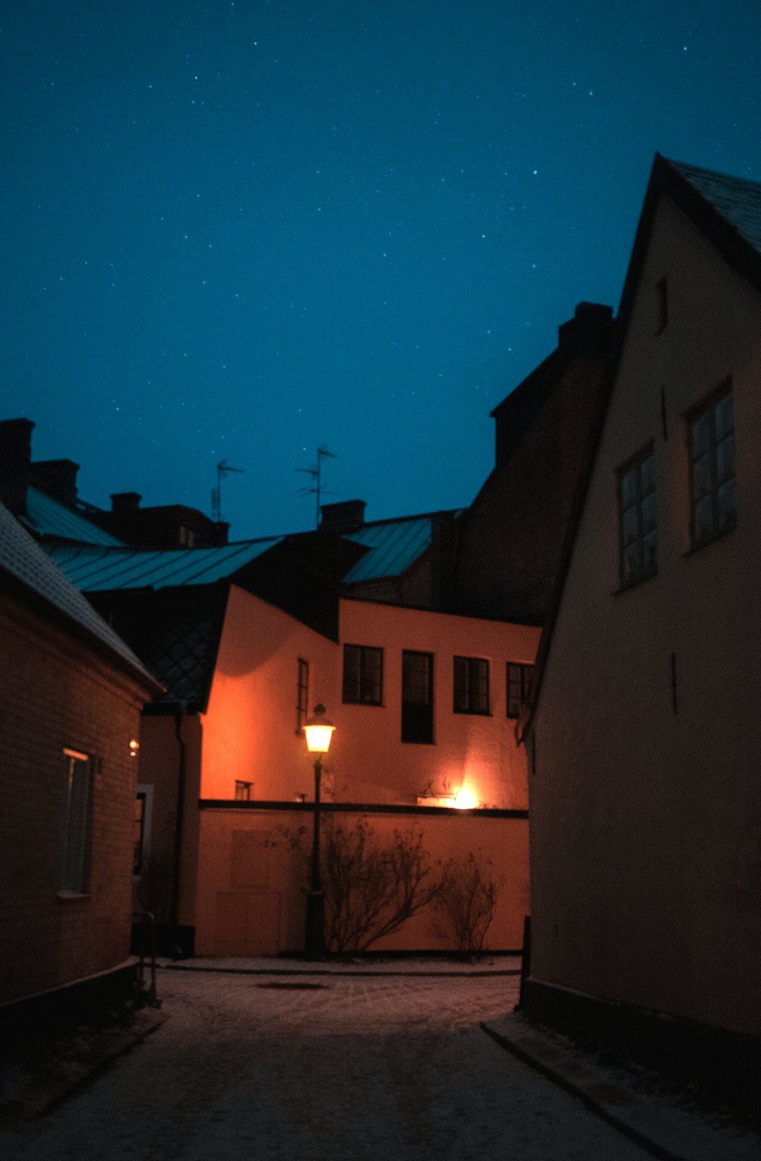 brown concrete building during night time