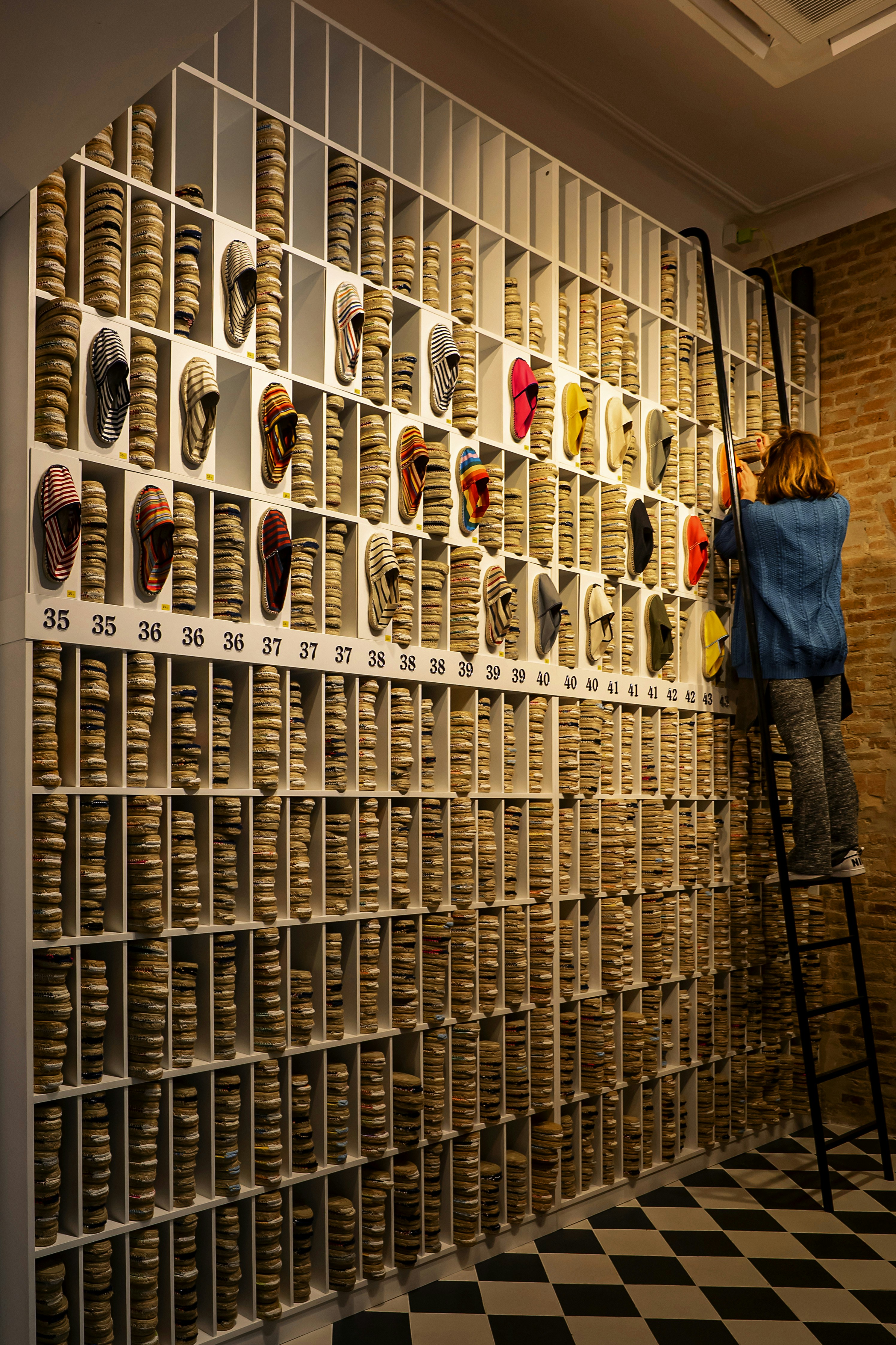 Tienda de espardenyas (zapatillas) en Barcelona, España