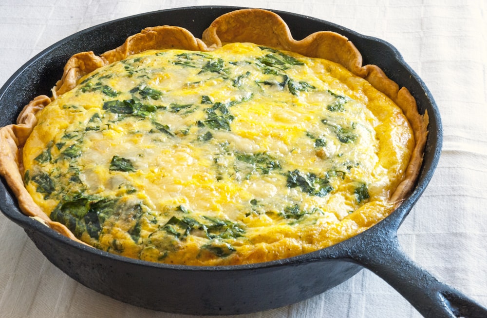 cooked food on black cooking pan