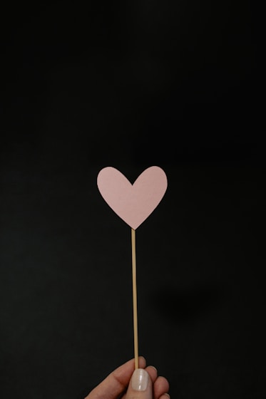 black and white heart illustration