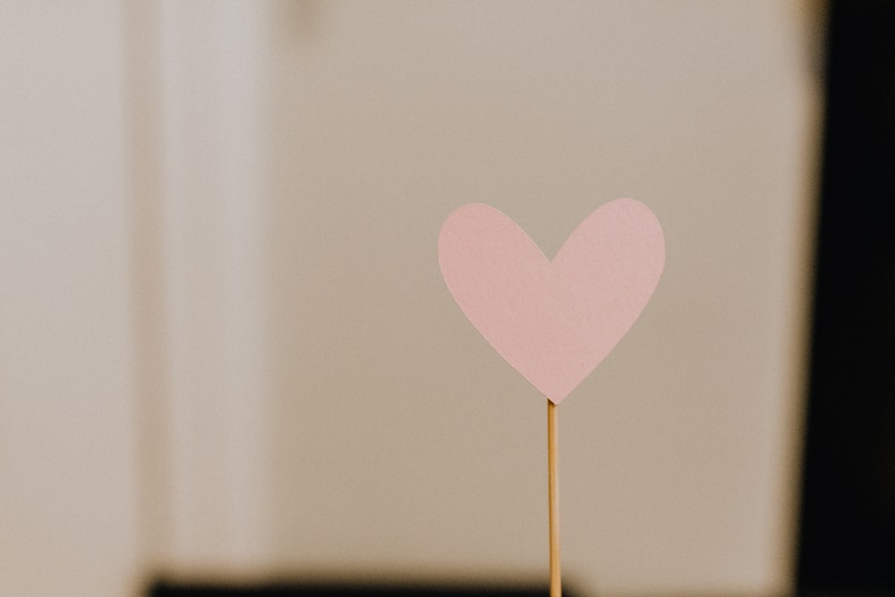 pink heart with brown stick วิธีฮีลใจตัวเอง 