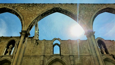 Historic St Paul Church ruins in Macau bathed in warm sunlight.