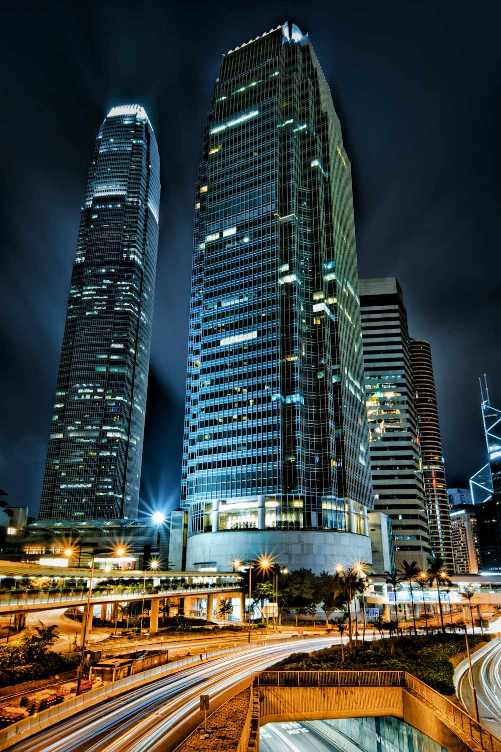 city buildings during night time