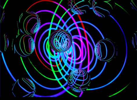 green and yellow spiral illustration