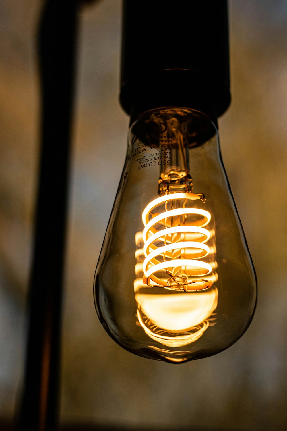 light bulb turned on in close up photography